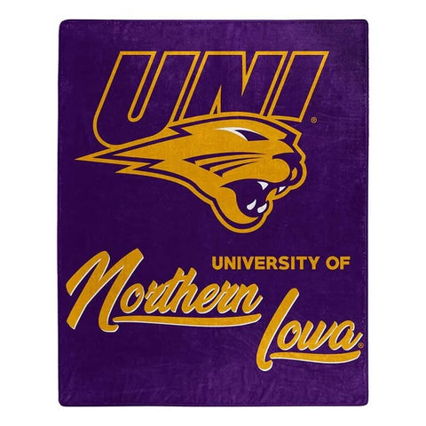 Northern Iowa Panthers Blanket 50x60 Raschel Signature Design-0