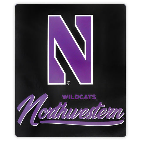 Northwestern Wildcats Blanket 50x60 Raschel Signature Design-0