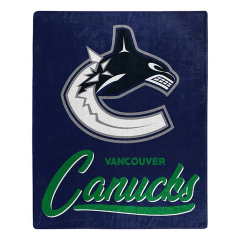 Vancouver Canucks Blanket 50x60 Raschel Signature Design-0