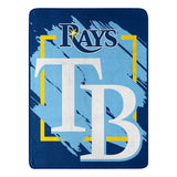 Tampa Bay Rays Blanket 46x60 Micro Raschel Dimensional Design Rolled-0