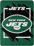 New York Jets Blanket 46x60 Micro Raschel Dimensional Design Rolled-0