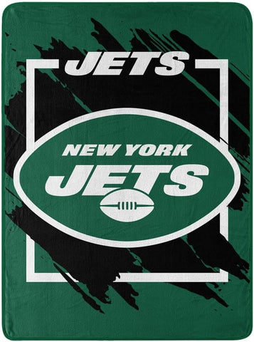 New York Jets Blanket 46x60 Micro Raschel Dimensional Design Rolled-0
