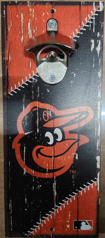 Baltimore Orioles Sign Wood 5x11 Bottle Opener Alternate-0