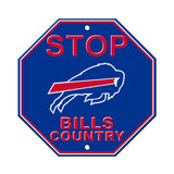 Buffalo Bills Sign 12x12 Plastic Stop Style-0