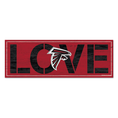 Atlanta Falcons Sign 8x23 Wood Love-0