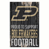 Purdue Boilermakers Sign 11x17 Wood Proud to Support Design-0