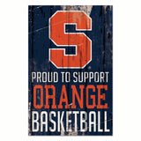 Syracuse Orange Sign 11x17 Wood Proud to Support Design-0