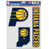 Indiana Pacers Decal Multi Use Fan 3 Pack Special Order-0
