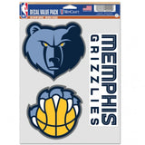 Memphis Grizzlies Decal Multi Use Fan 3 Pack Special Order-0