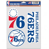 Philadelphia 76ers Decal Multi Use Fan 3 Pack Special Order-0