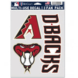 Arizona Diamondbacks Decal Multi Use Fan 3 Pack Special Order-0