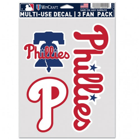 Philadelphia Phillies Decal Multi Use Fan 3 Pack-0