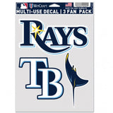 Tampa Bay Rays Decal Multi Use Fan 3 Pack Special Order-0