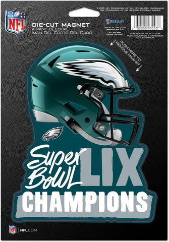 Philadelphia Eagles Magnet 6x9 Logo Super Bowl 59 Champ-0