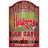 Nebraska Cornhuskers Sign 11x17 Wood Fan Cave Design-0