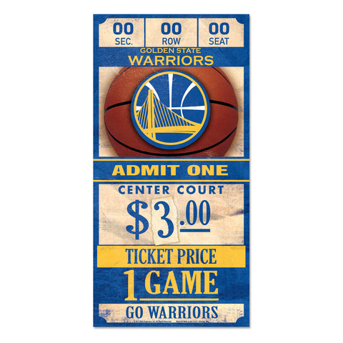 Golden State Warriors Sign 6x12 Wood Ticket-0