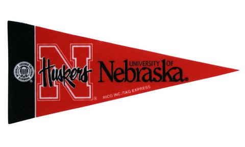 Nebraska Cornhuskers Pennant Mini Single Script Logo CO-0