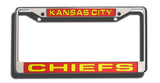 Kansas City Chiefs License Plate Frame Laser Cut Chrome-0