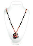 Cincinnati Bengals Mardi Gras Beads with Medallion - Special Order-0