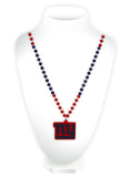 New York Giants Mardi Gras Beads with Medallion - Special Order-0