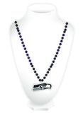 Seattle Seahawks Beads with Medallion Mardi Gras Style-0