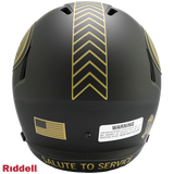 San Francisco 49ers Helmet Riddell Replica Full Size Speed Style Salute To Service 2025-2