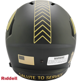 Los Angeles Rams Helmet Riddell Replica Full Size Speed Style Salute To Service 2025-2