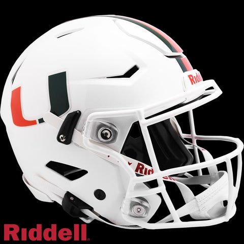 Miami Hurricanes Helmet Riddell Authentic Full Size SpeedFlex Style - Special Order-0