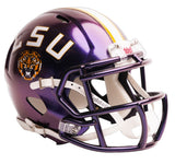 LSU Tigers Helmet Riddell Replica Mini Speed Style Lucid Purple-0