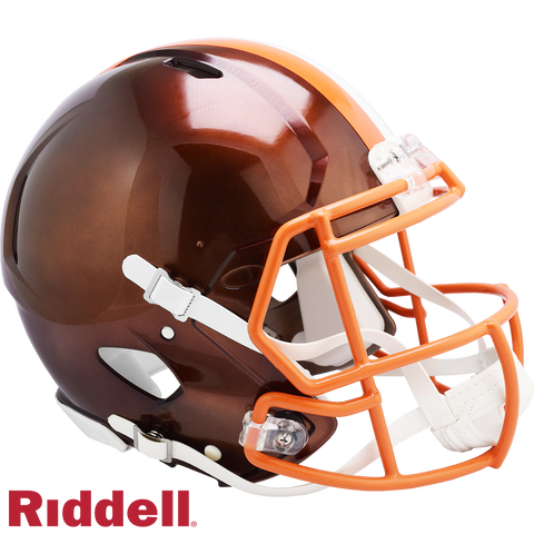 Cleveland Browns Helmet Riddell Authentic Full Size Speed Style FLASH Alternate-0
