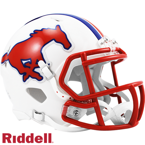 SMU Mustangs Helmet Riddell Replica Mini Speed Style-0