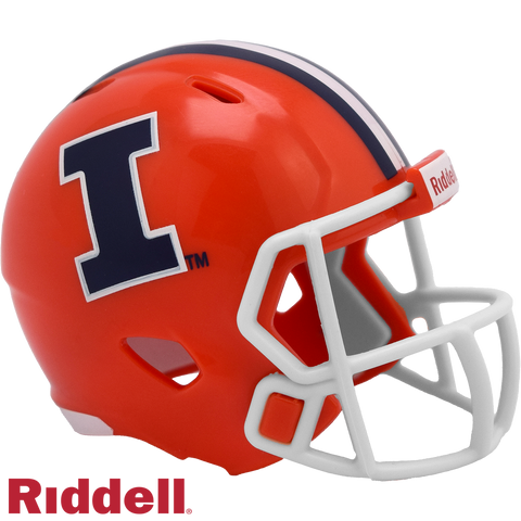 Illinois Fighting Illini Helmet Riddell Pocket Pro Speed Style Periodic Restock-0