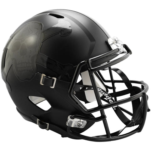 Army Black Knights Helmet Riddell Replica Mini Speed Style Skull and Crossbones-0
