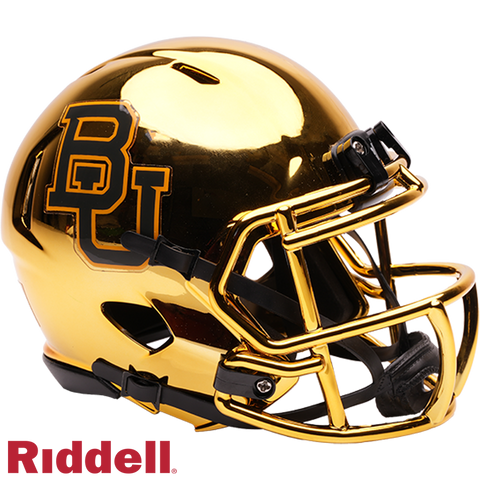Baylor Bears Helmet Riddell Replica Mini Speed Style Chrome-0
