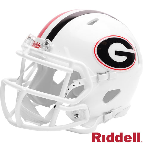 Georgia Bulldogs Helmet Riddell Replica Mini Speed Style White-0
