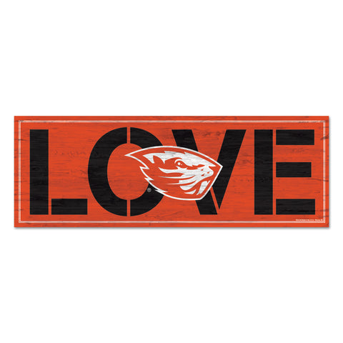 Oregon State Beavers Sign 8x23 Wood Love-0