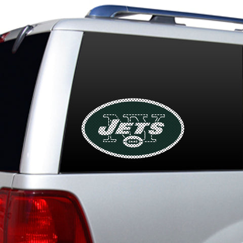 New York Jets Window Film 12 Inch Die Cut-0