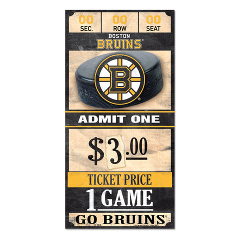 Boston Bruins Sign 6x12 Wood Ticket-0