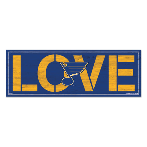 St. Louis Blues Sign 8x23 Wood Love-0