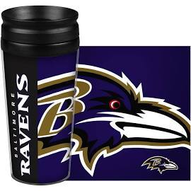 Baltimore Ravens Travel Mug 14oz Full Wrap Style Hype Design-0