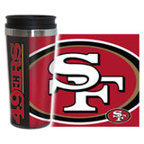 San Francisco 49ers Travel Mug 14oz Full Wrap Style Hype Design-0