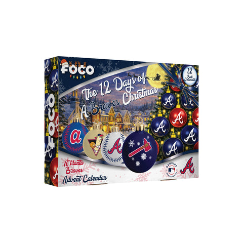 Atlanta Braves Advent Calendar Ball Ornament-0