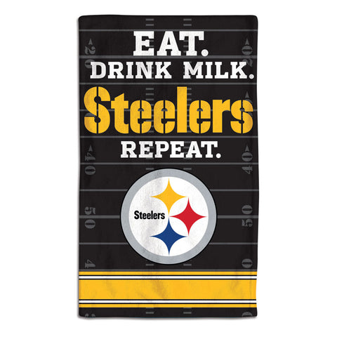 Pittsburgh Steelers Baby Burp Cloth 10x17-0