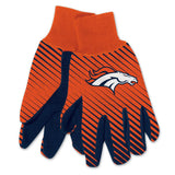 Denver Broncos Gloves Two Tone Style Adult Size-0