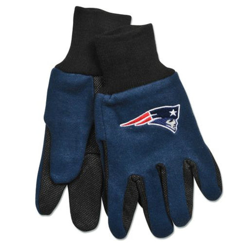 New England Patriots Two Tone Adult Size Gloves-0