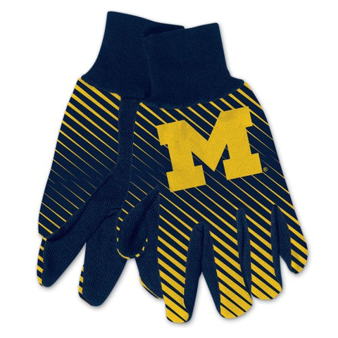 Michigan Wolverines Gloves Two Tone Style Adult Size-0