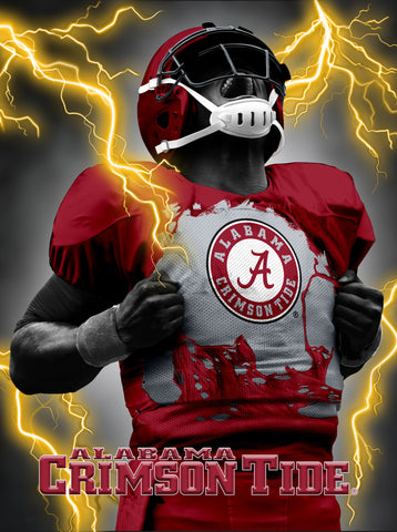 Alabama Crimson Tide 3D Art Print 12x16 Super Player-0