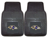 Baltimore Ravens Car Mats Heavy Duty 2 Piece Vinyl - Team Fan Cave