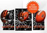 Cincinnati Bengals 3D Art Print 12x16 Lightning Flip-0