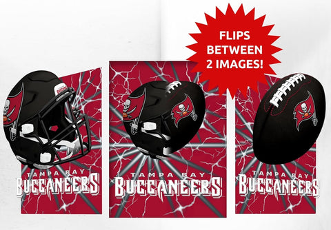 Tampa Bay Buccaneers 3D Art Print 12x16 Lightning Flip-0